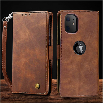 Apple iPhone 11 Premium PU Leather Wallet flip Cover Case By Excelsior