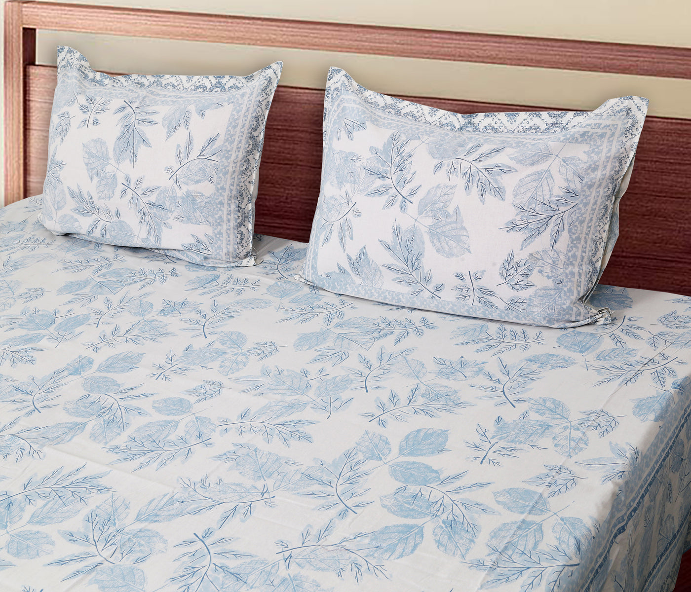 Braise Premium | Medium Size 70 x 100 in | 100% Pure Cotton | Double Bedsheet with 2 Pillow Covers (ART7002)