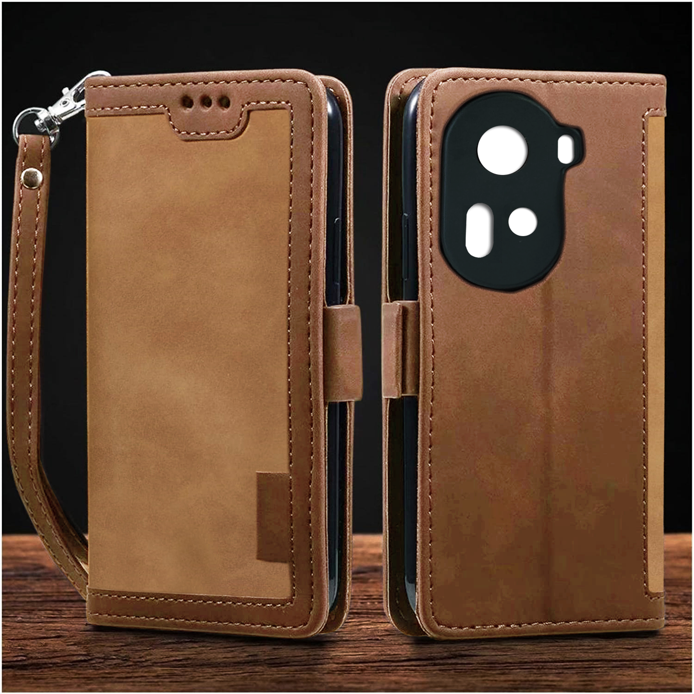 Oppo Reno 11 5G Premium Retro PU Leather Wallet flip Cover Case By Excelsior