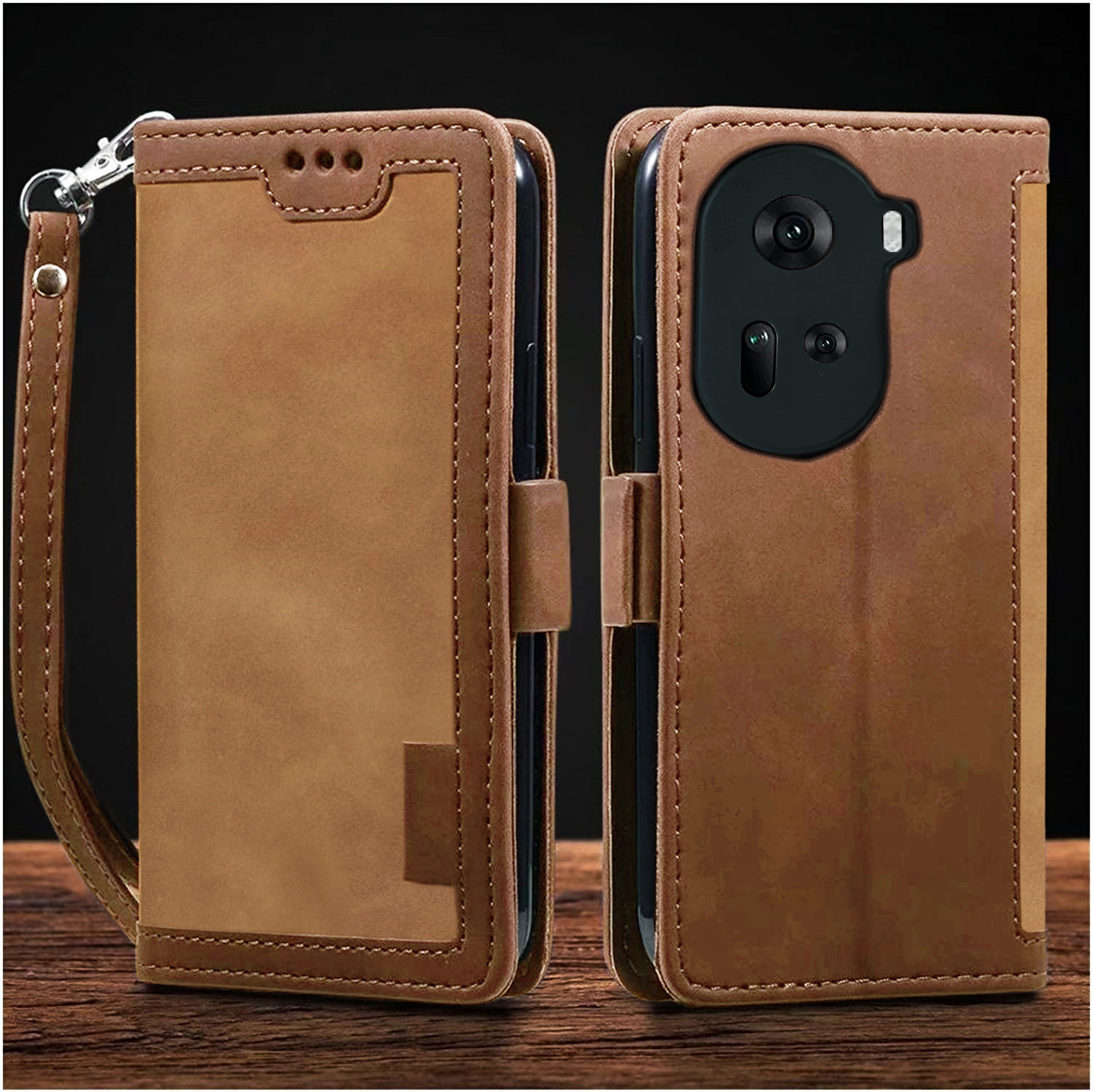 Oppo Reno 11 5G Premium Retro PU Leather Wallet flip Cover Case By Excelsior