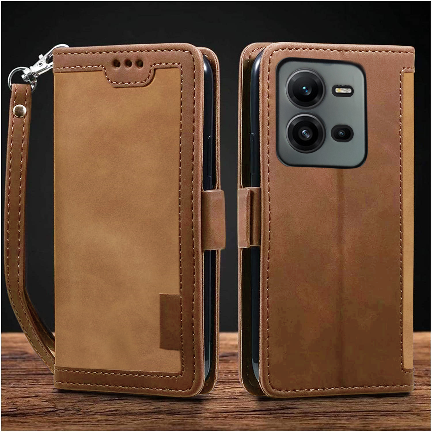 Excelsior Premium PU Leather Wallet flip Cover Case For Vivo V25