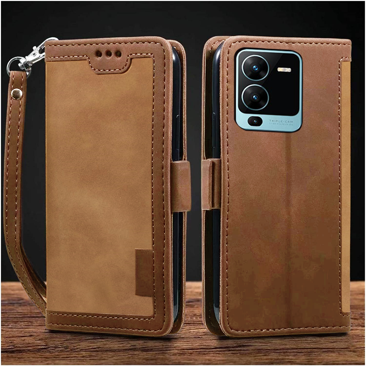 Excelsior Premium PU Leather Wallet flip Cover Case For Vivo V25 Pro