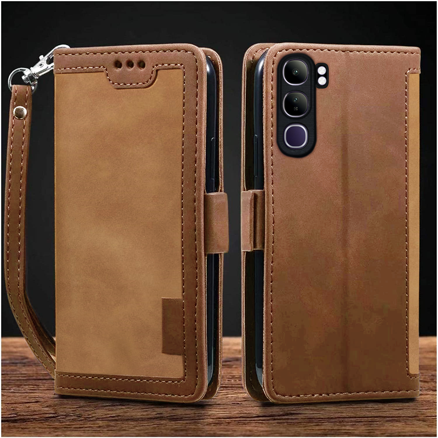 Vivo Y300 Premium PU Leather Wallet flip Cover Case By Excelsior